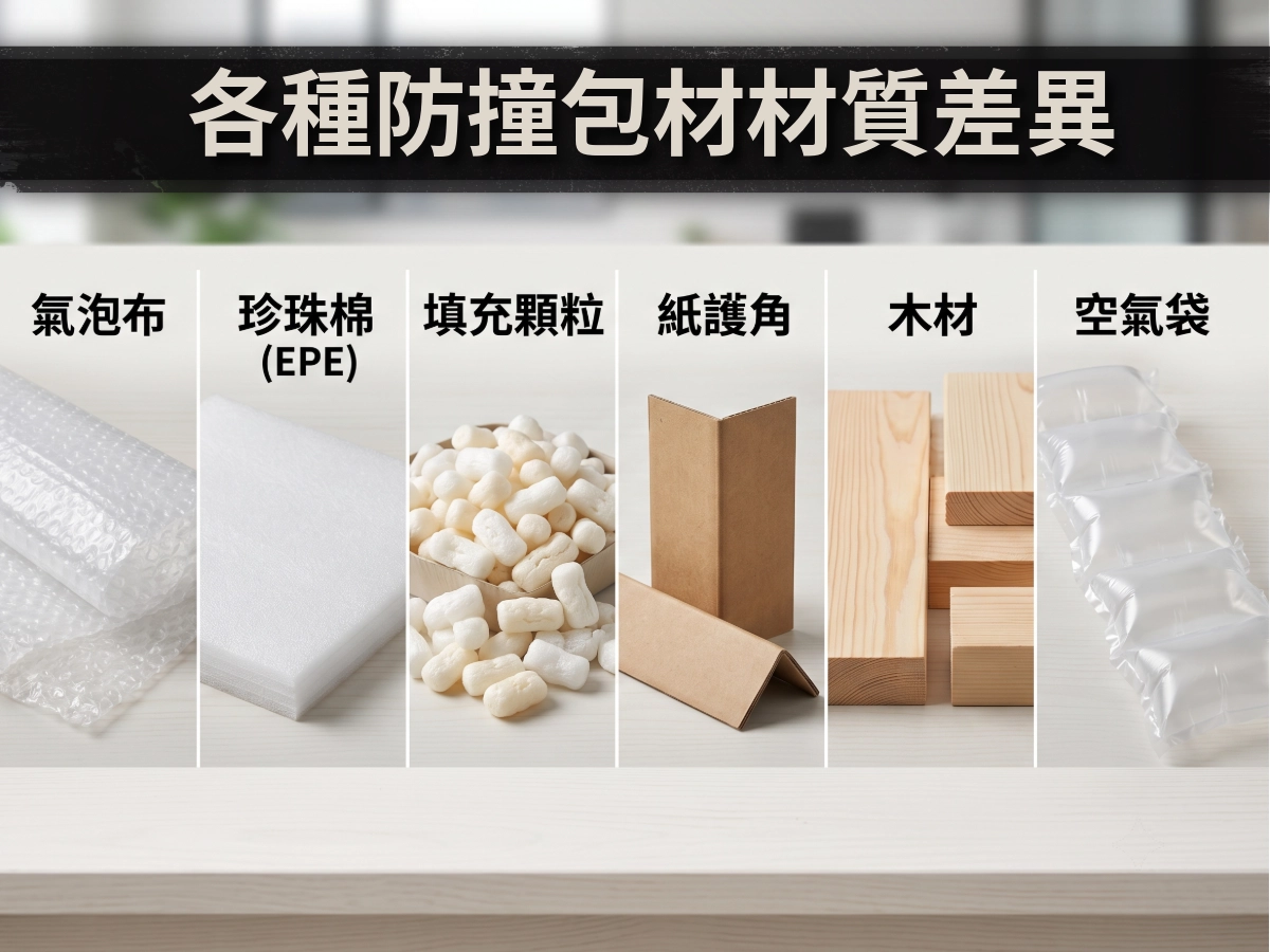 各種防撞包材材質差異