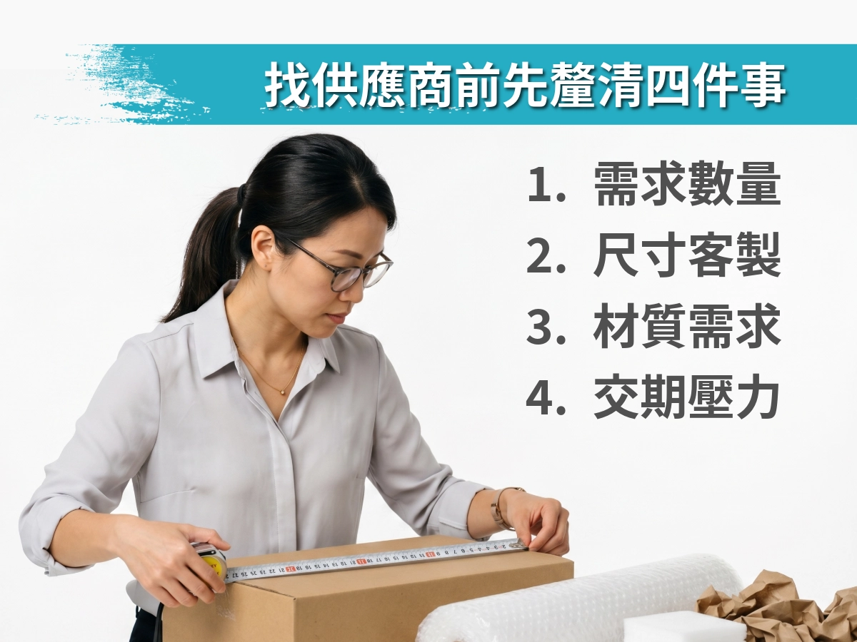 找供應商前先釐清四件事