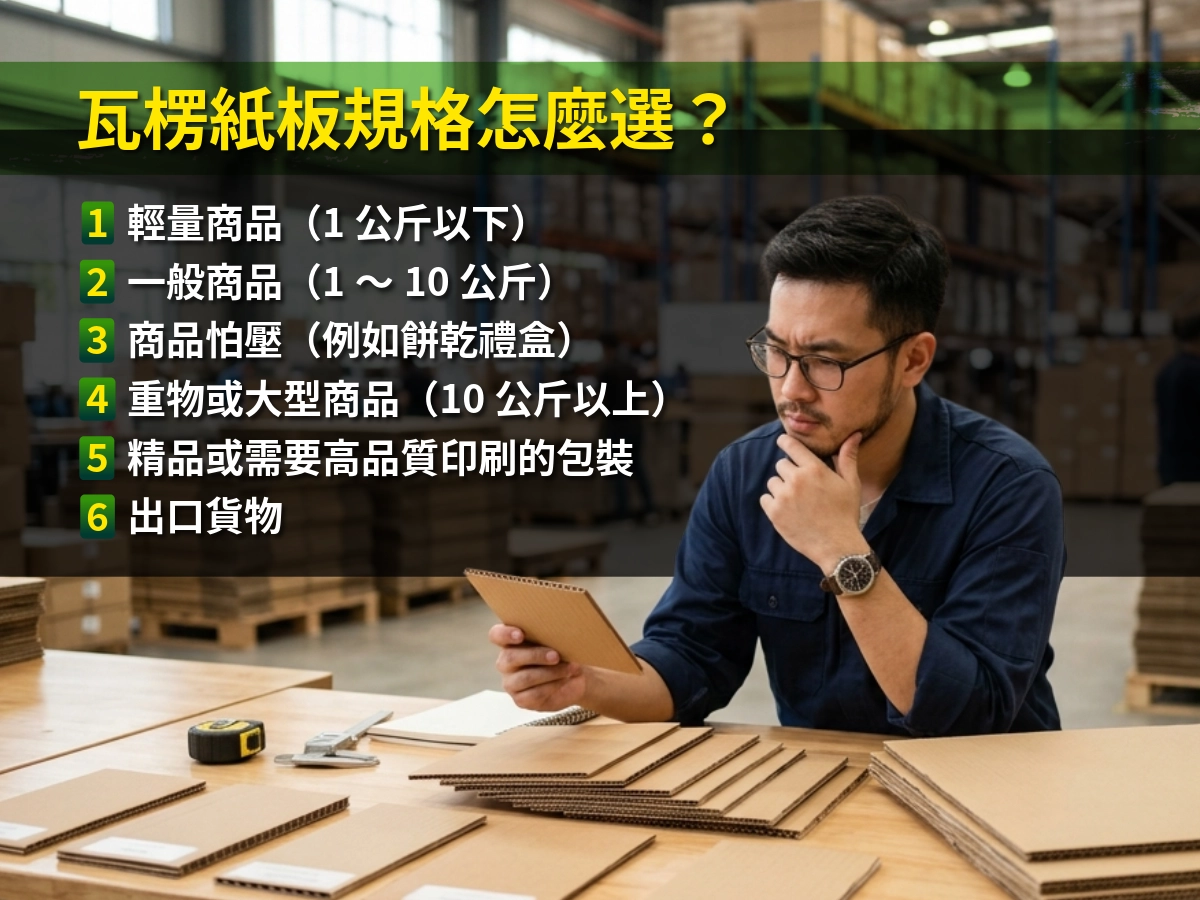 瓦楞紙板規格怎麼選