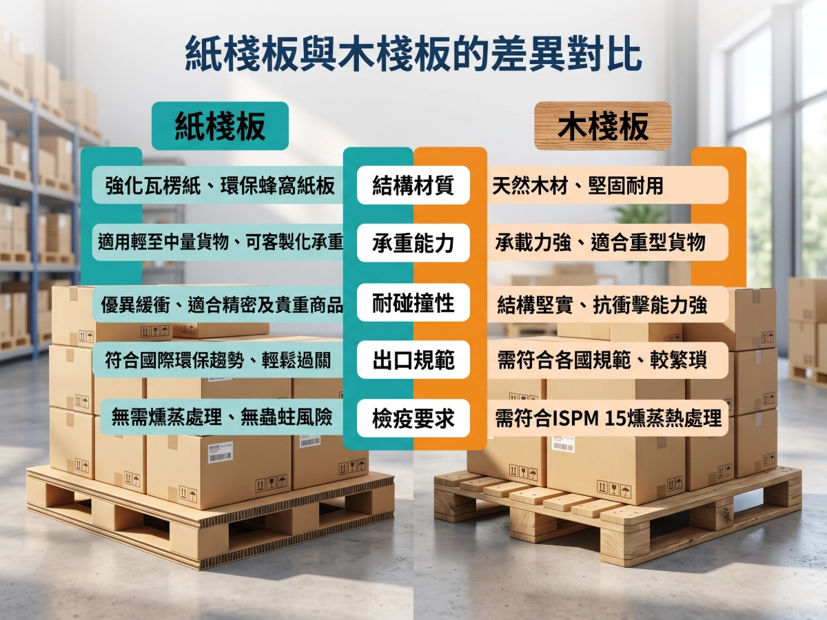 紙棧板與木棧板有什麼差別